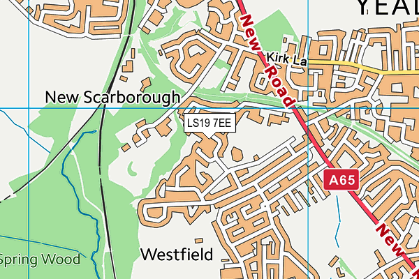 LS19 7EE map - OS VectorMap District (Ordnance Survey)