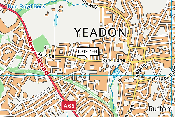 LS19 7EH map - OS VectorMap District (Ordnance Survey)