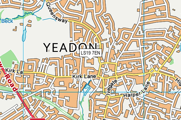 Dw Fitness First (Yeadon) (Closed) map (LS19 7EN) - OS VectorMap District (Ordnance Survey)