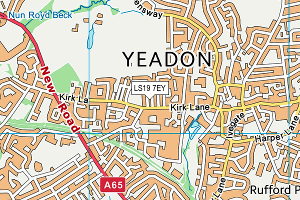 LS19 7EY map - OS VectorMap District (Ordnance Survey)