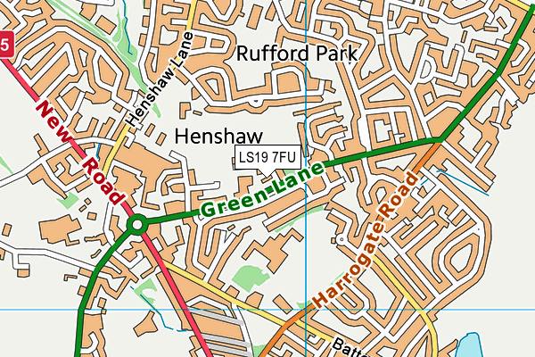 LS19 7FU map - OS VectorMap District (Ordnance Survey)