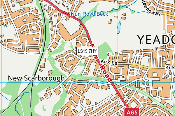 LS19 7HY map - OS VectorMap District (Ordnance Survey)