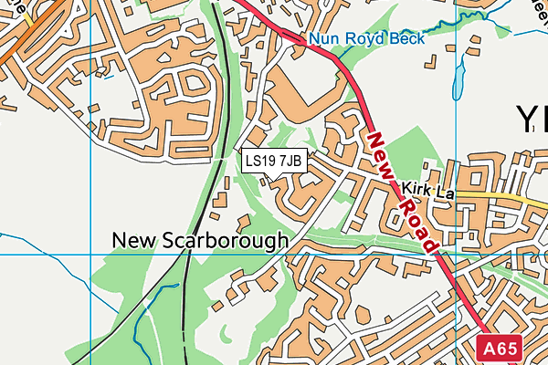 LS19 7JB map - OS VectorMap District (Ordnance Survey)