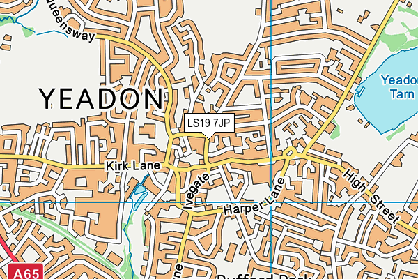 LS19 7JP map - OS VectorMap District (Ordnance Survey)