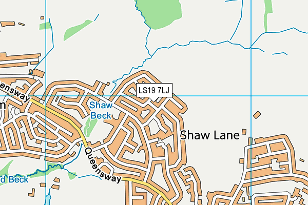 LS19 7LJ map - OS VectorMap District (Ordnance Survey)