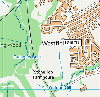 LS19 7LU map - OS VectorMap District (Ordnance Survey)