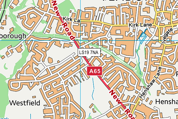 LS19 7NA map - OS VectorMap District (Ordnance Survey)