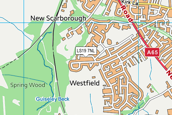 LS19 7NL map - OS VectorMap District (Ordnance Survey)