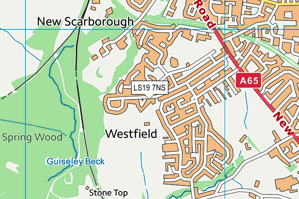 LS19 7NS map - OS VectorMap District (Ordnance Survey)