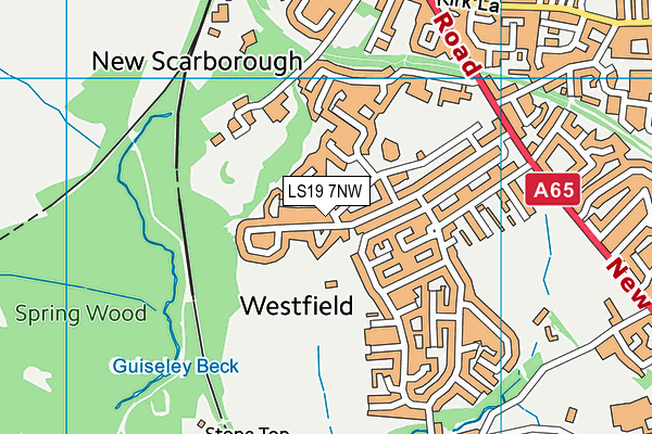 LS19 7NW map - OS VectorMap District (Ordnance Survey)