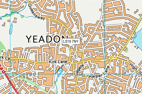 LS19 7NY map - OS VectorMap District (Ordnance Survey)