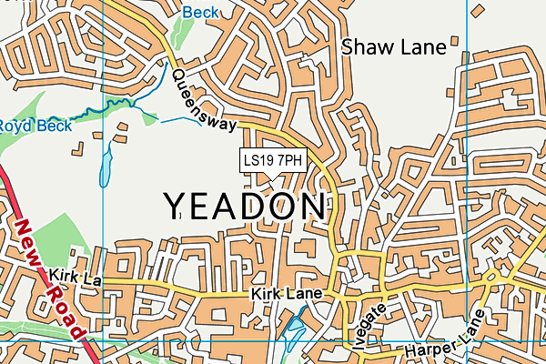 LS19 7PH map - OS VectorMap District (Ordnance Survey)