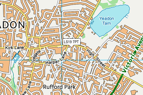 LS19 7PT map - OS VectorMap District (Ordnance Survey)