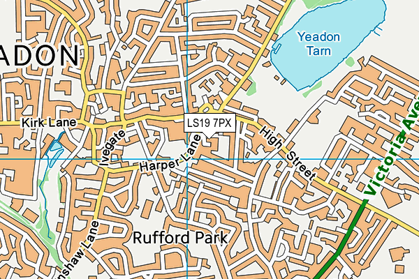 LS19 7PX map - OS VectorMap District (Ordnance Survey)
