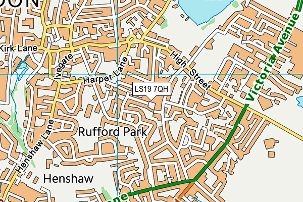 LS19 7QH map - OS VectorMap District (Ordnance Survey)