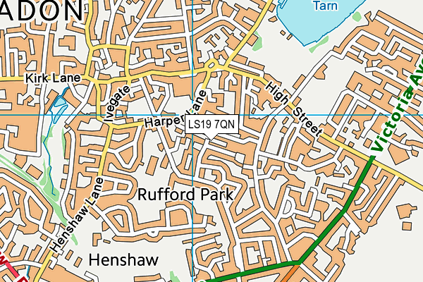 LS19 7QN map - OS VectorMap District (Ordnance Survey)