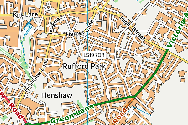 Rufford Park Primary School map (LS19 7QR) - OS VectorMap District (Ordnance Survey)