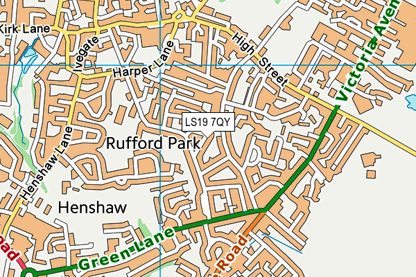 LS19 7QY map - OS VectorMap District (Ordnance Survey)