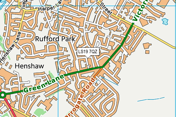 LS19 7QZ map - OS VectorMap District (Ordnance Survey)