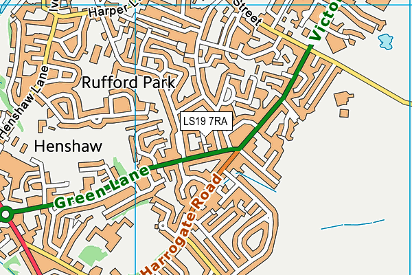 LS19 7RA map - OS VectorMap District (Ordnance Survey)