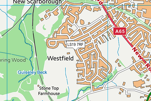 LS19 7RF map - OS VectorMap District (Ordnance Survey)