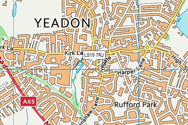 LS19 7RJ map - OS VectorMap District (Ordnance Survey)