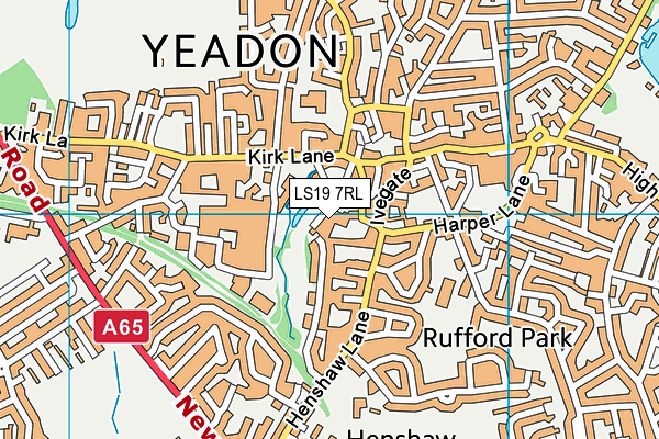 LS19 7RL map - OS VectorMap District (Ordnance Survey)