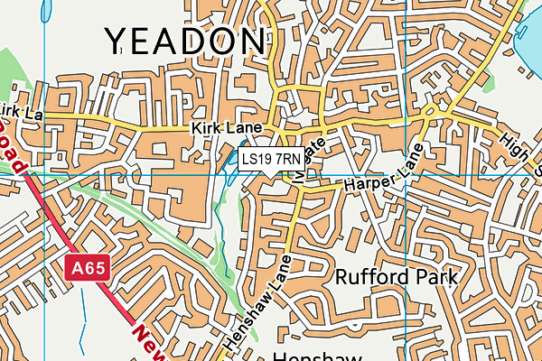 LS19 7RN map - OS VectorMap District (Ordnance Survey)