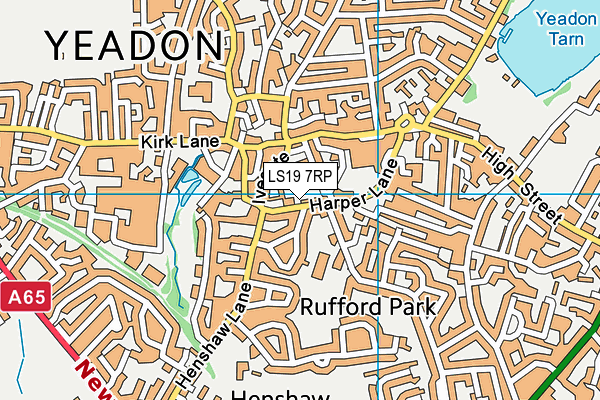 LS19 7RP map - OS VectorMap District (Ordnance Survey)