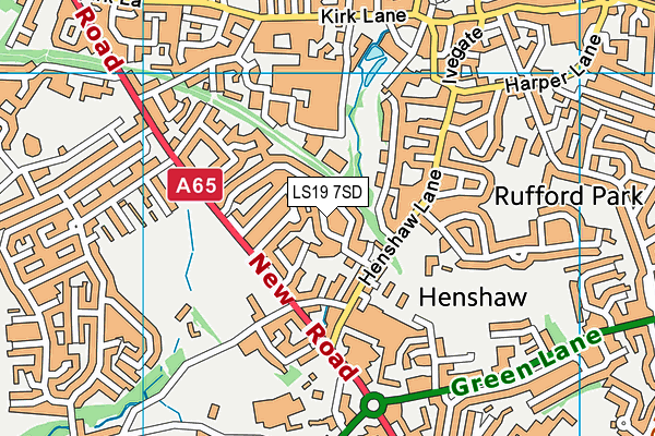 LS19 7SD map - OS VectorMap District (Ordnance Survey)