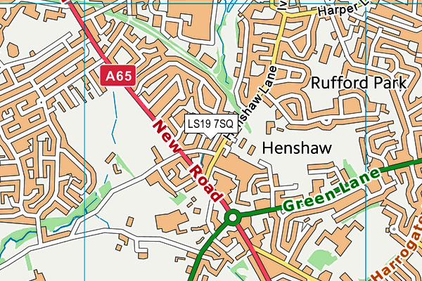 LS19 7SQ map - OS VectorMap District (Ordnance Survey)