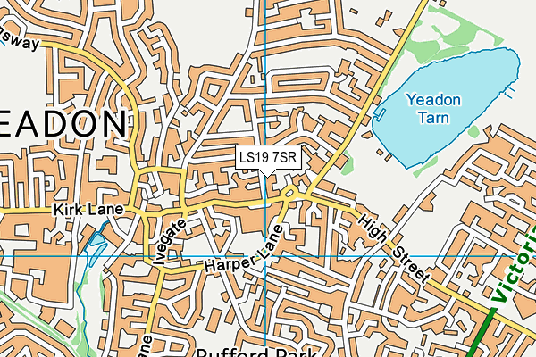 LS19 7SR map - OS VectorMap District (Ordnance Survey)