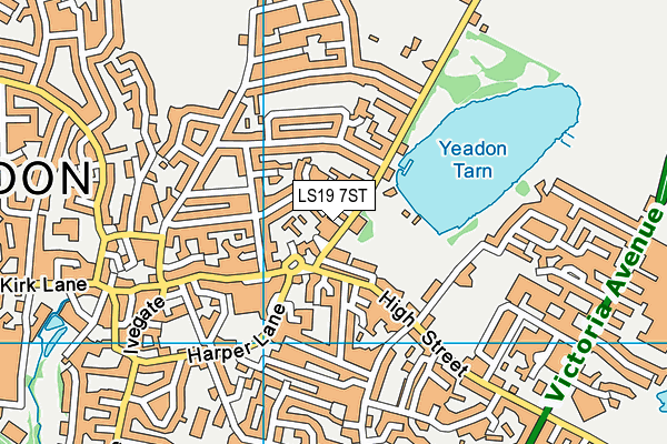 LS19 7ST map - OS VectorMap District (Ordnance Survey)