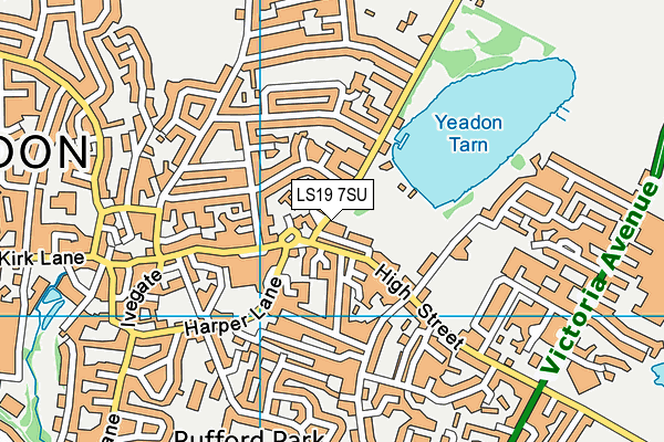 LS19 7SU map - OS VectorMap District (Ordnance Survey)