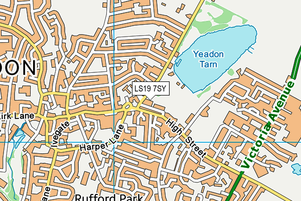 LS19 7SY map - OS VectorMap District (Ordnance Survey)