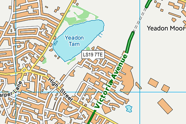 LS19 7TE map - OS VectorMap District (Ordnance Survey)