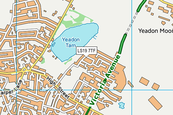 LS19 7TF map - OS VectorMap District (Ordnance Survey)