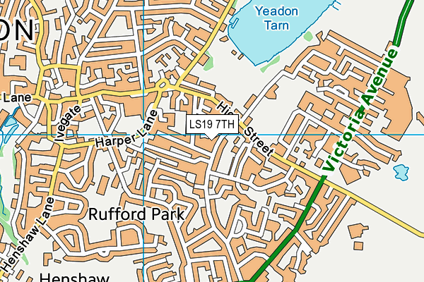 LS19 7TH map - OS VectorMap District (Ordnance Survey)