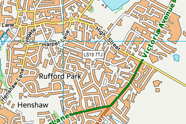 LS19 7TJ map - OS VectorMap District (Ordnance Survey)