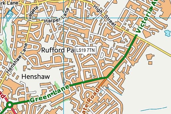 LS19 7TN map - OS VectorMap District (Ordnance Survey)