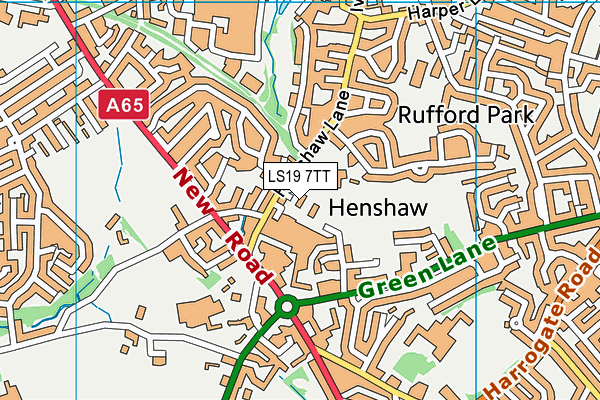 LS19 7TT map - OS VectorMap District (Ordnance Survey)
