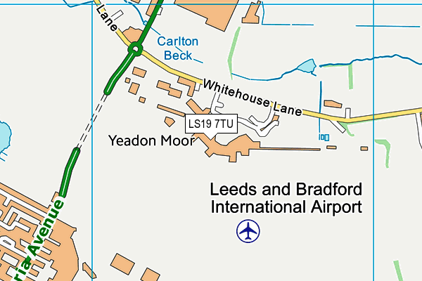 LS19 7TU map - OS VectorMap District (Ordnance Survey)