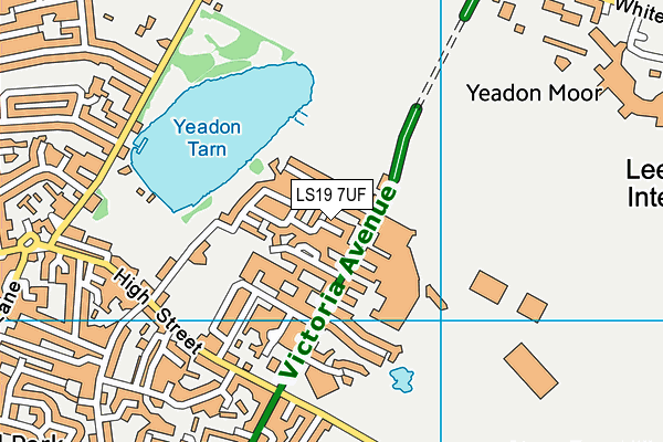 LS19 7UF map - OS VectorMap District (Ordnance Survey)