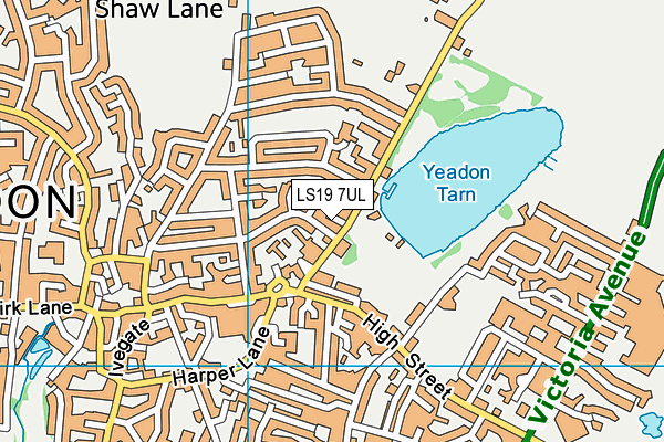 LS19 7UL map - OS VectorMap District (Ordnance Survey)