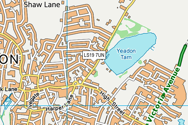 LS19 7UN map - OS VectorMap District (Ordnance Survey)