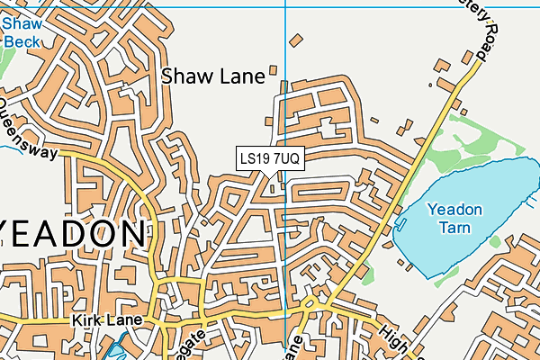 LS19 7UQ map - OS VectorMap District (Ordnance Survey)