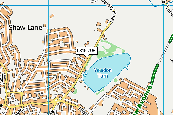 LS19 7UR map - OS VectorMap District (Ordnance Survey)