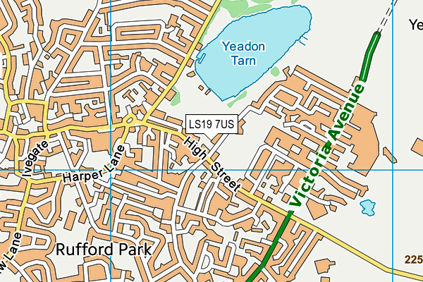 LS19 7US map - OS VectorMap District (Ordnance Survey)