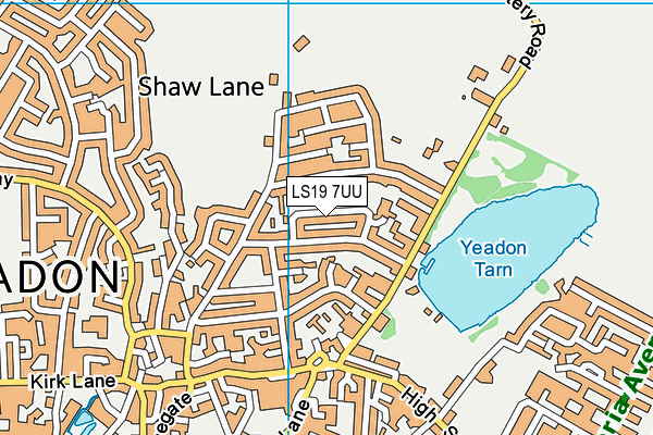 LS19 7UU map - OS VectorMap District (Ordnance Survey)