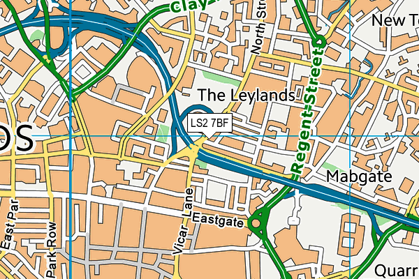 LS2 7BF map - OS VectorMap District (Ordnance Survey)
